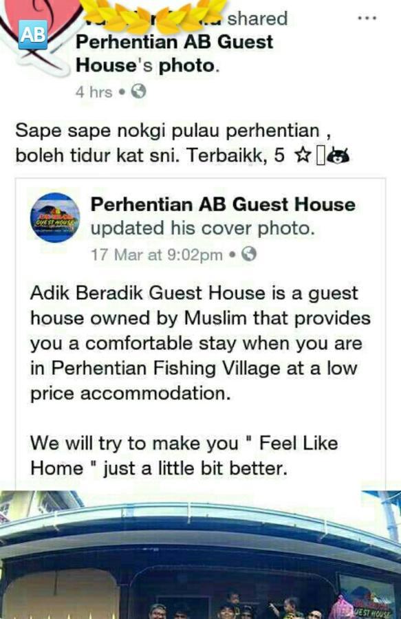 Perhentian Ab Guest House Kampong Pasir Hantu Zewnętrze zdjęcie